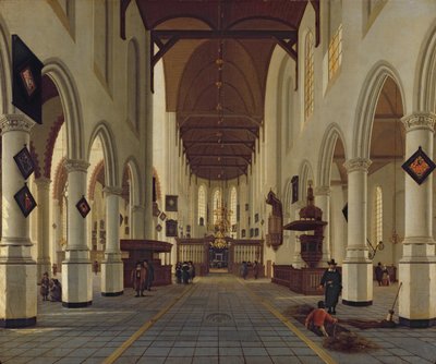 Interior de la Oude Kerk, Delft, c.1660-70 de Hendrik Cornelisz. van Vliet